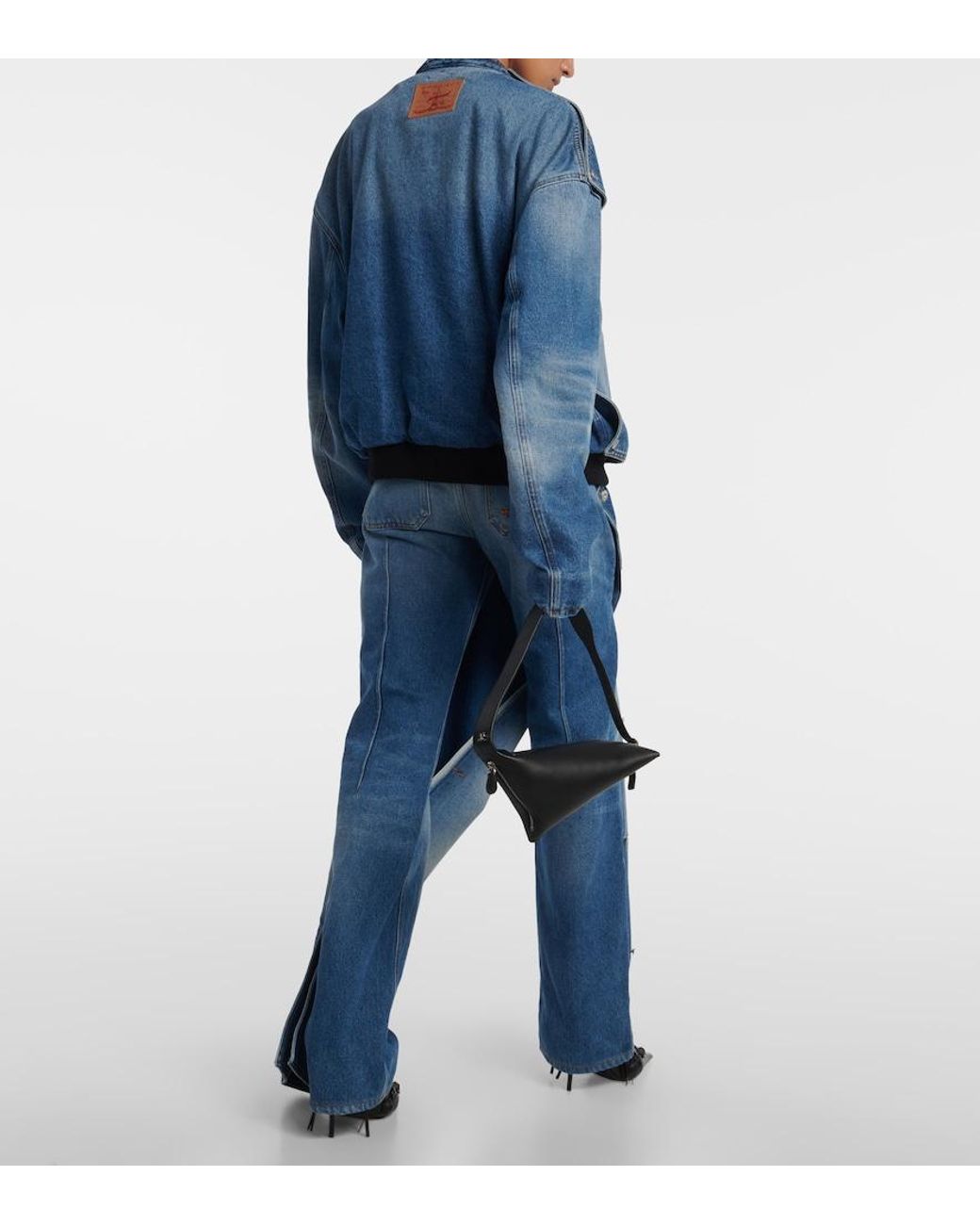 Y. Project Blue Snap Off Denim Bomber Jacket