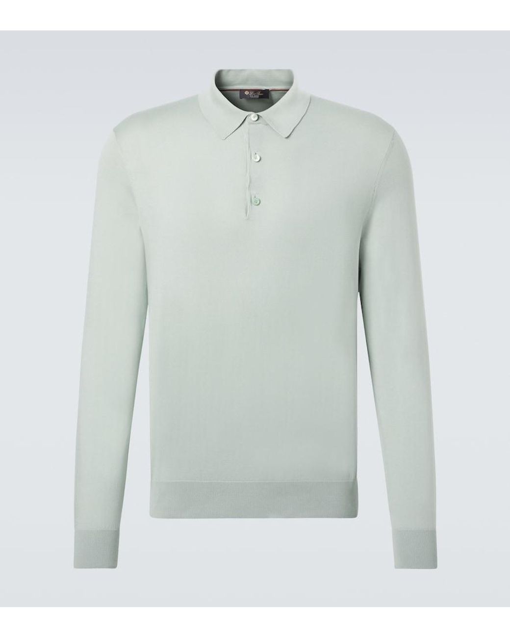 Loro Piana Green Cotton Polo Shirt for men
