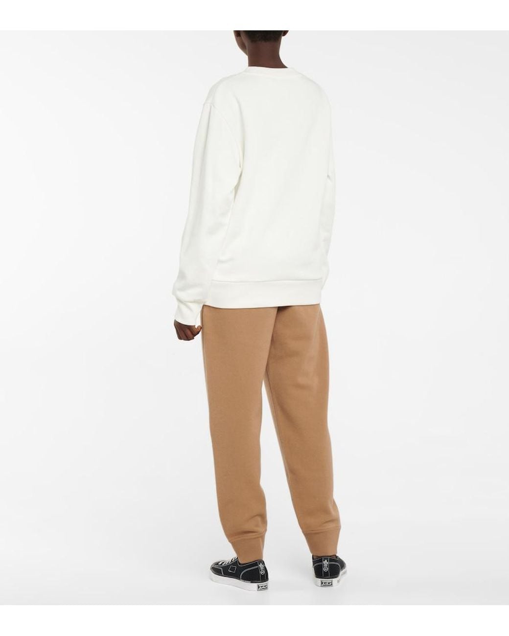 Moncler White Cotton-Blend Sweatshirt