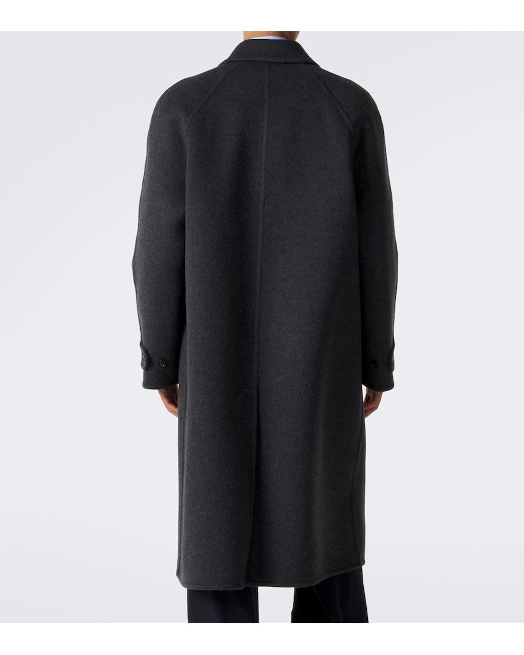 Valentino Blue Wool And Silk Coat for men