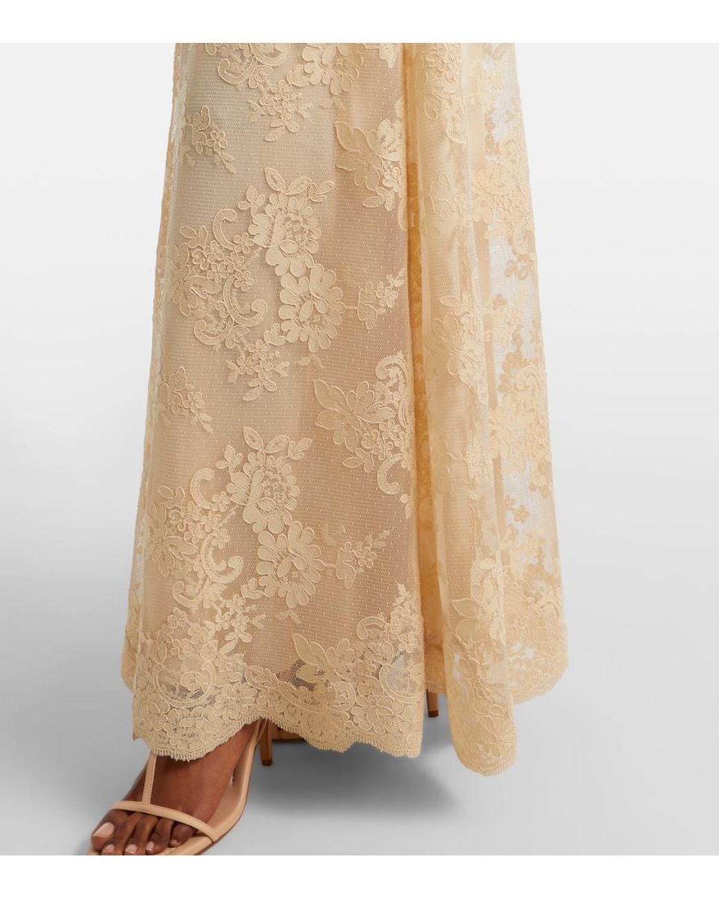 Zimmermann Natural Como Silk-Lined Lace Maxi Dress