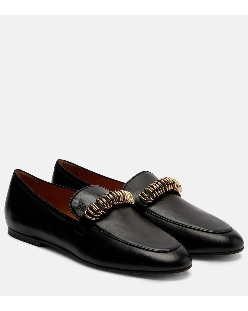 Tod's Black Embellished Leather Loafers