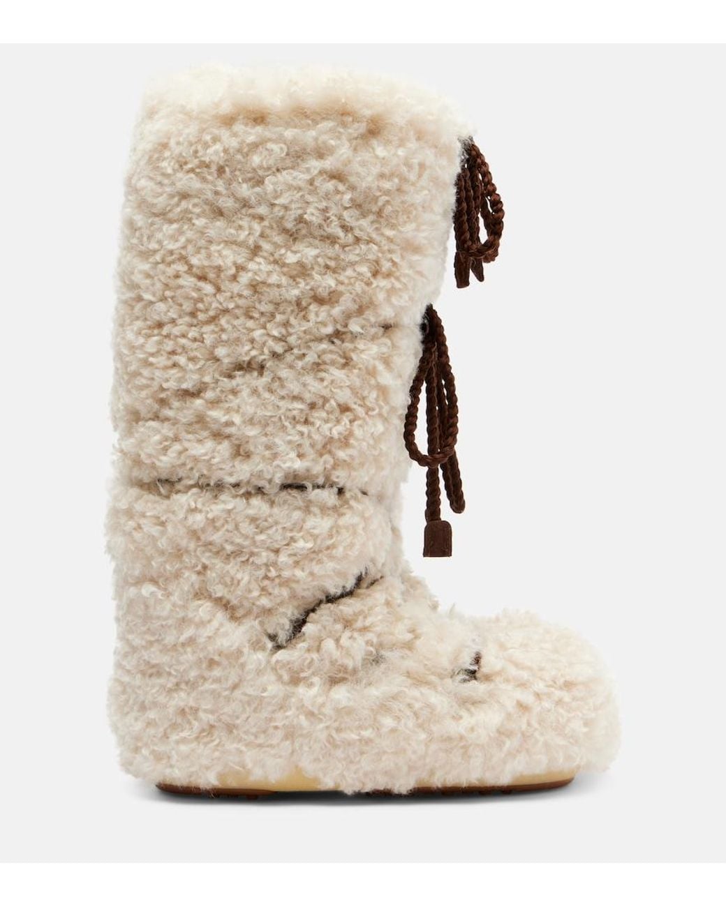 "Icon" Curly Extra Boot di Moon Boot in Natural
