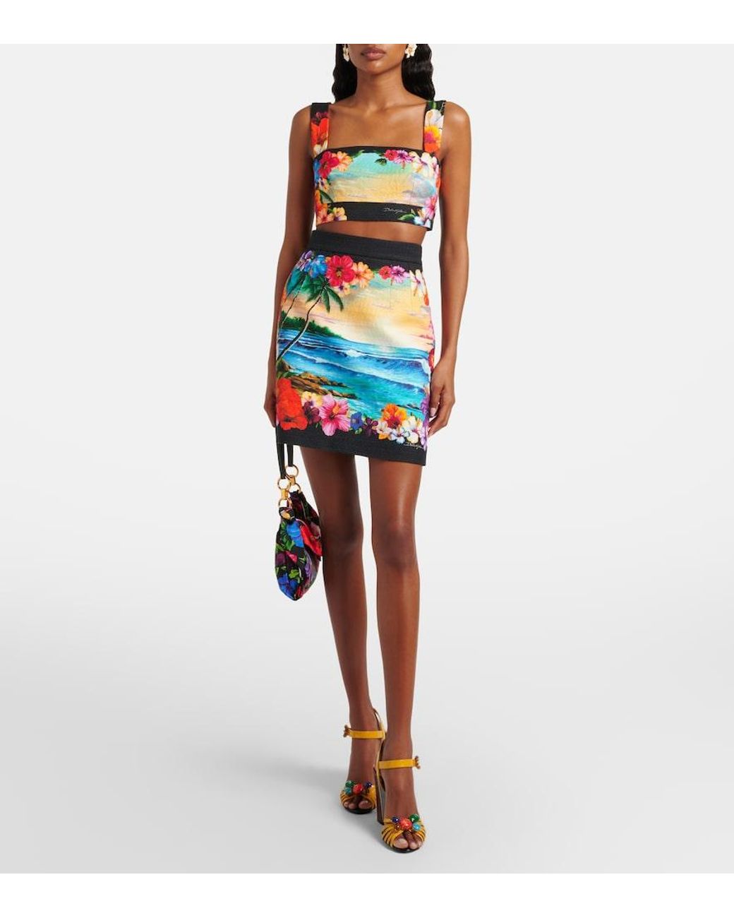 Dolce & Gabbana Multicolor Printed Miniskirt