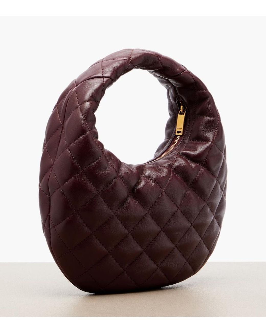 Saint Laurent Purple Icarino Baby Quilted Leather Top-Handle Bag