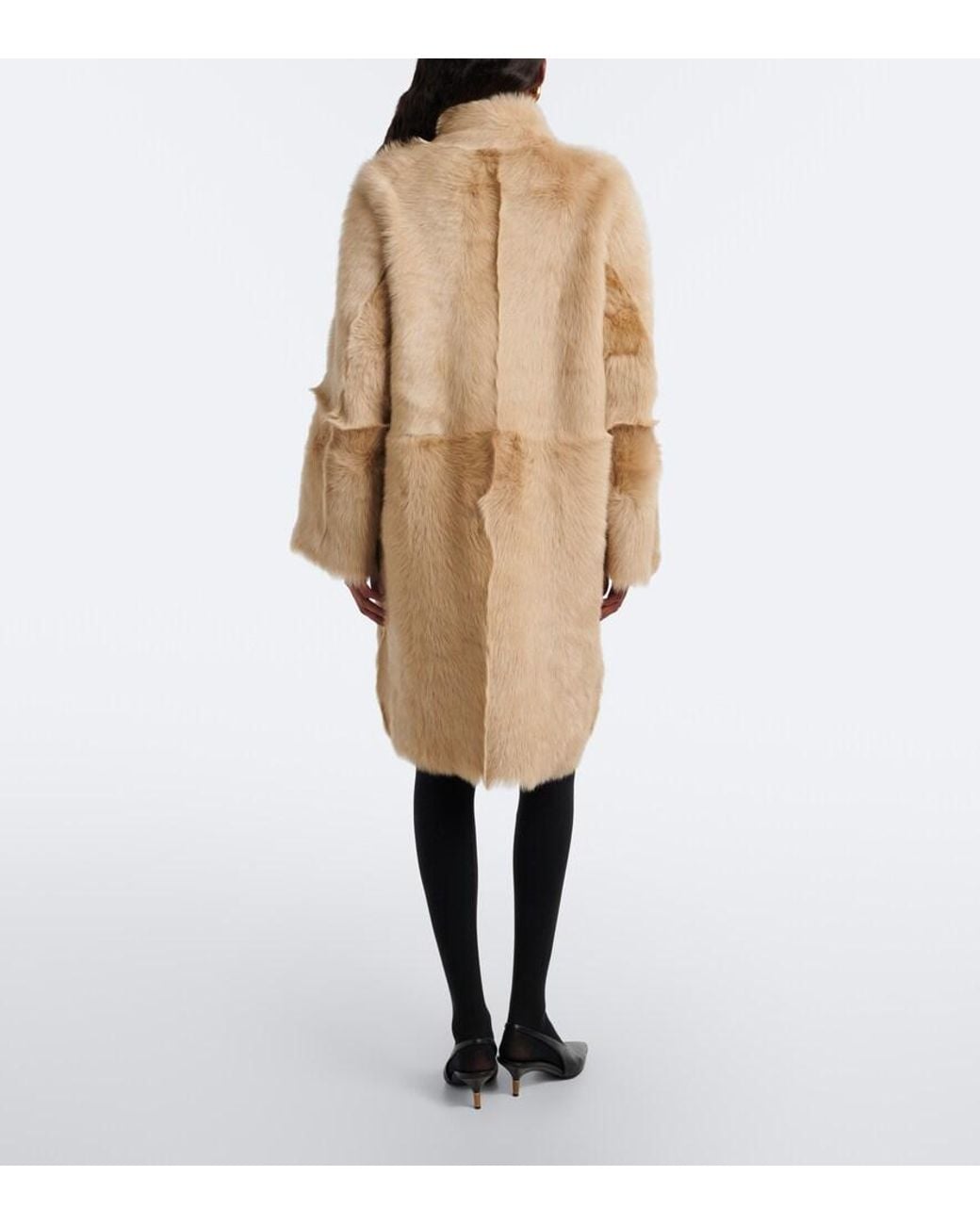 Nour Hammour Natural Blaise Shearling Coat