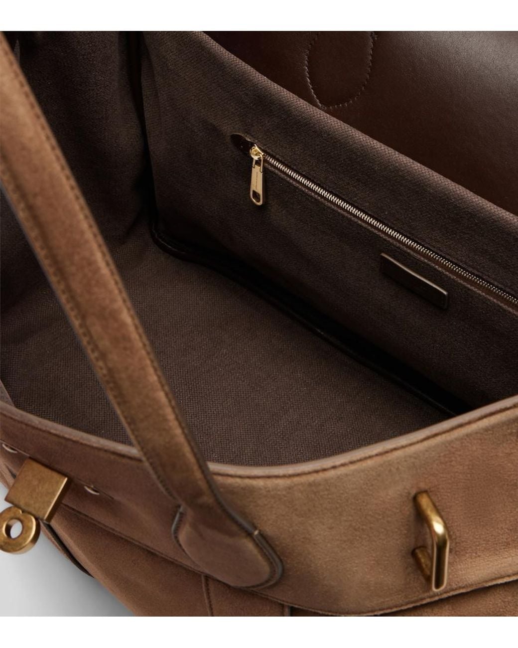 Brunello Cucinelli Brown Large Suede Tote Bag