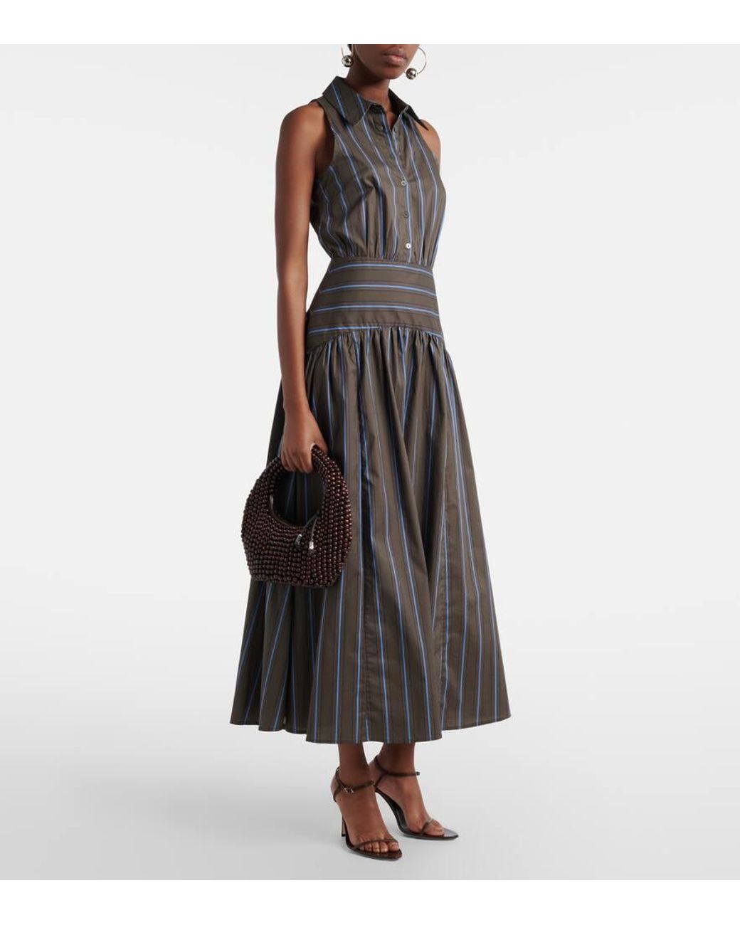 Sac Reef Small En Cuir A Perles Fantaisie Staud en coloris Brown