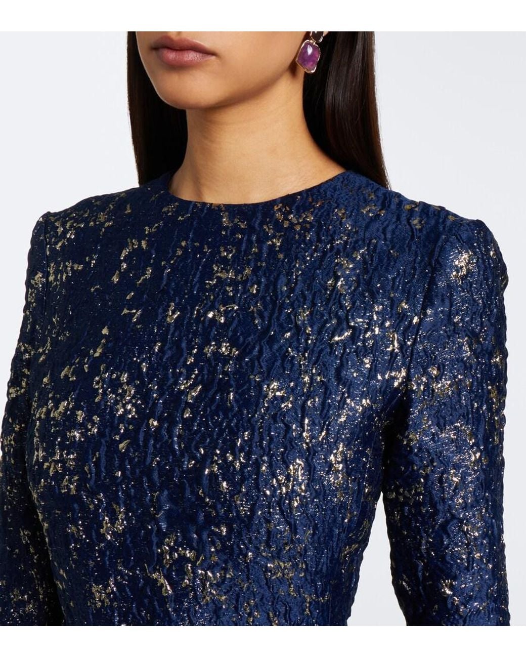 Jonathan Simkhai Blue Claravelle Belted Jacquard Cocktail Dress