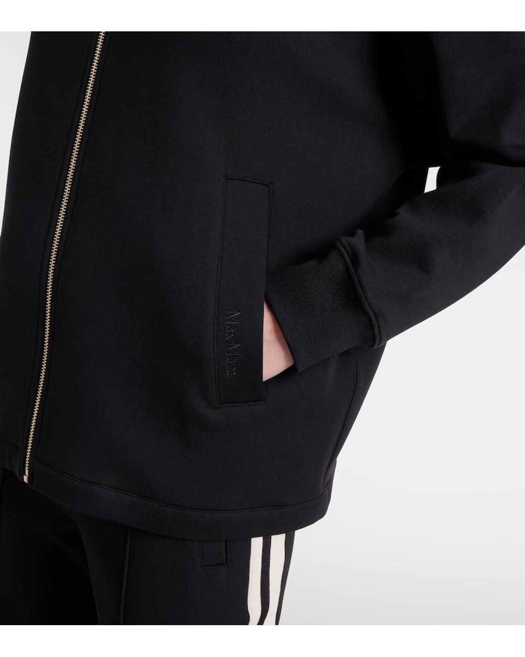 Max Mara Black Radioso Cotton-Blend Blouson Jacket