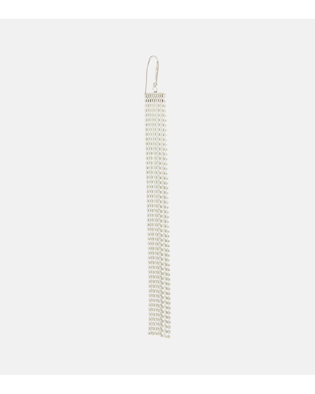 Isabel Marant White Hängeohrringe Mit Kristallen