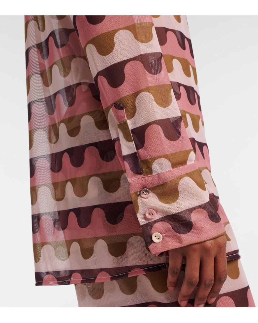 Adriana Degreas Pink Giardino Printed Shirt