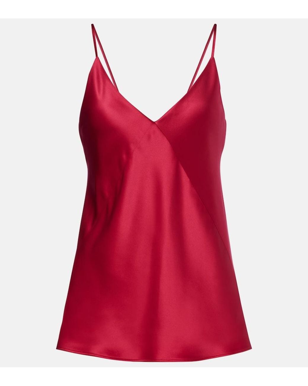 Max Mara Red Silk Satin Camisole