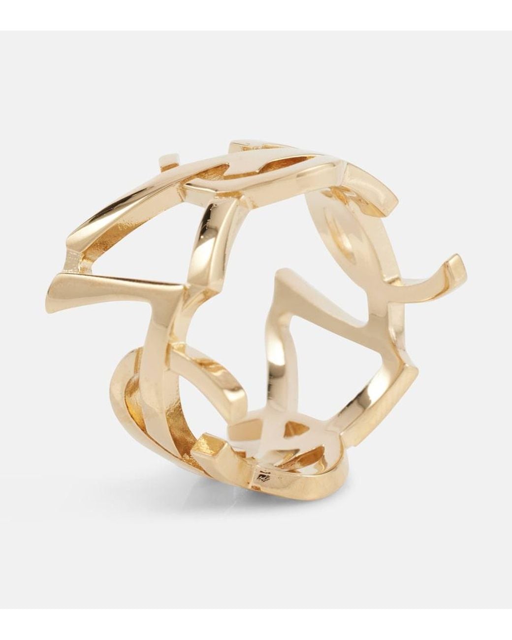 Saint Laurent Metallic Cassandre Ring