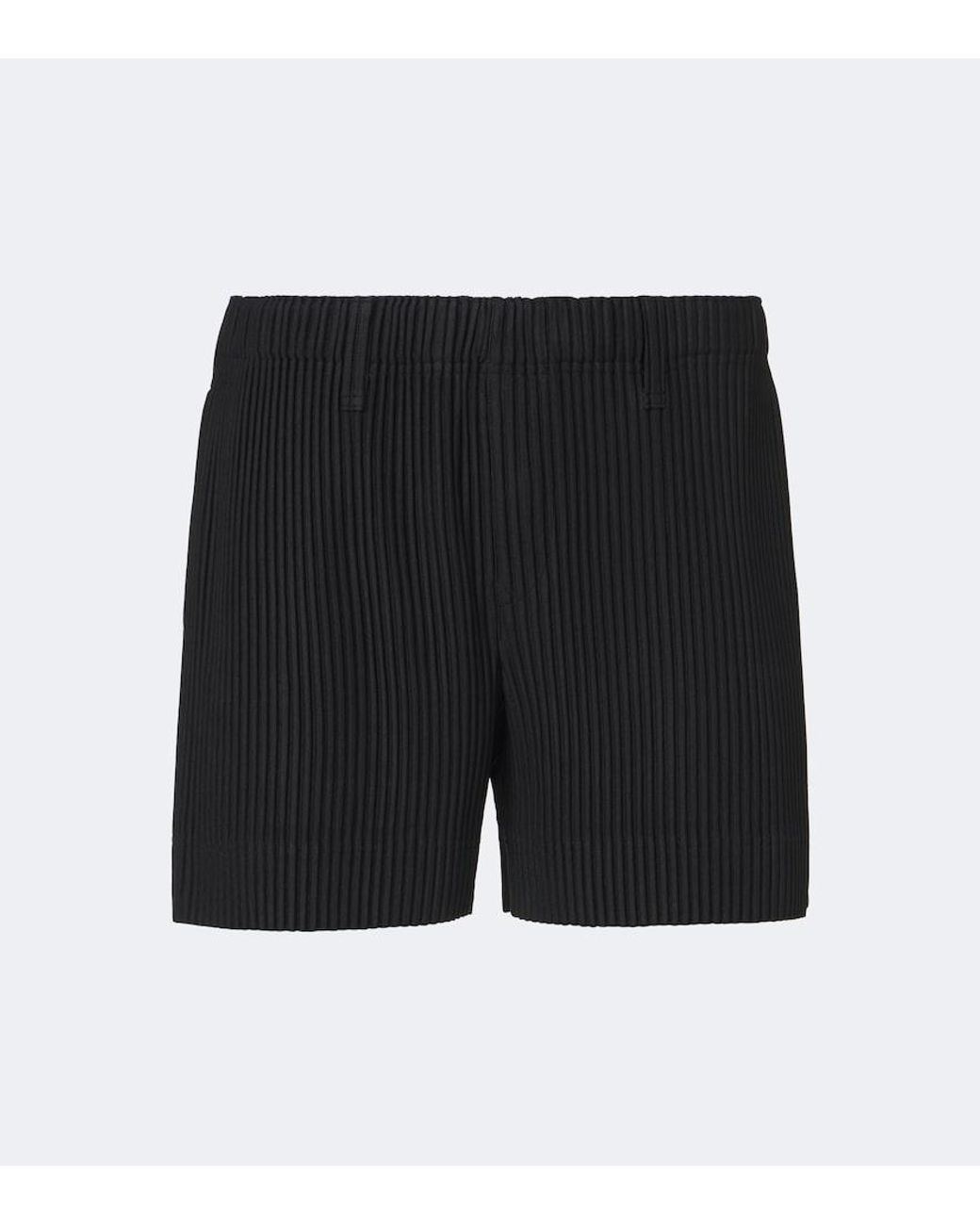Homme Plissé Issey Miyake Black Tailored Pleats 3 Shorts for men