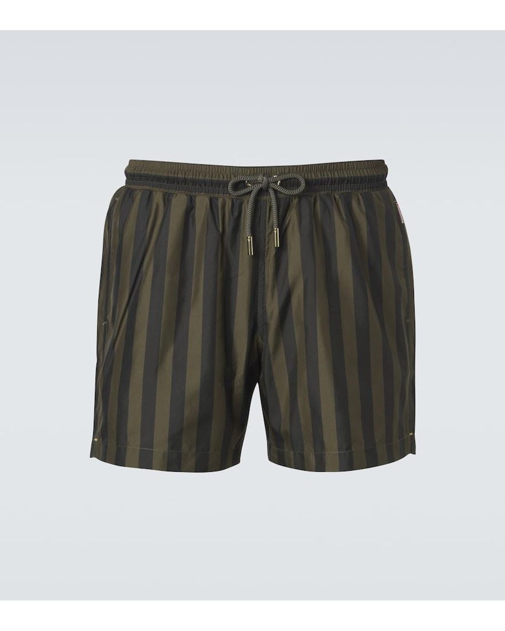 Orlebar Brown Green Boxer Striped Swim Trunks for men