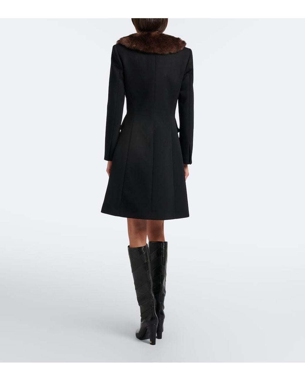 Valentino Garavani Black Virgin Wool Coat