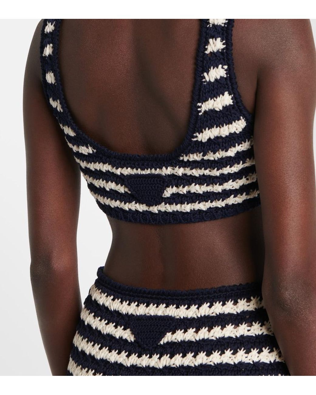 Top Cropped di Prada in Blue