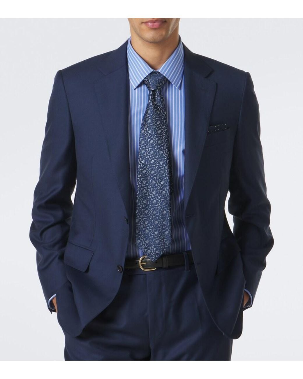 Charvet Blue Silk Jacquard Tie for men