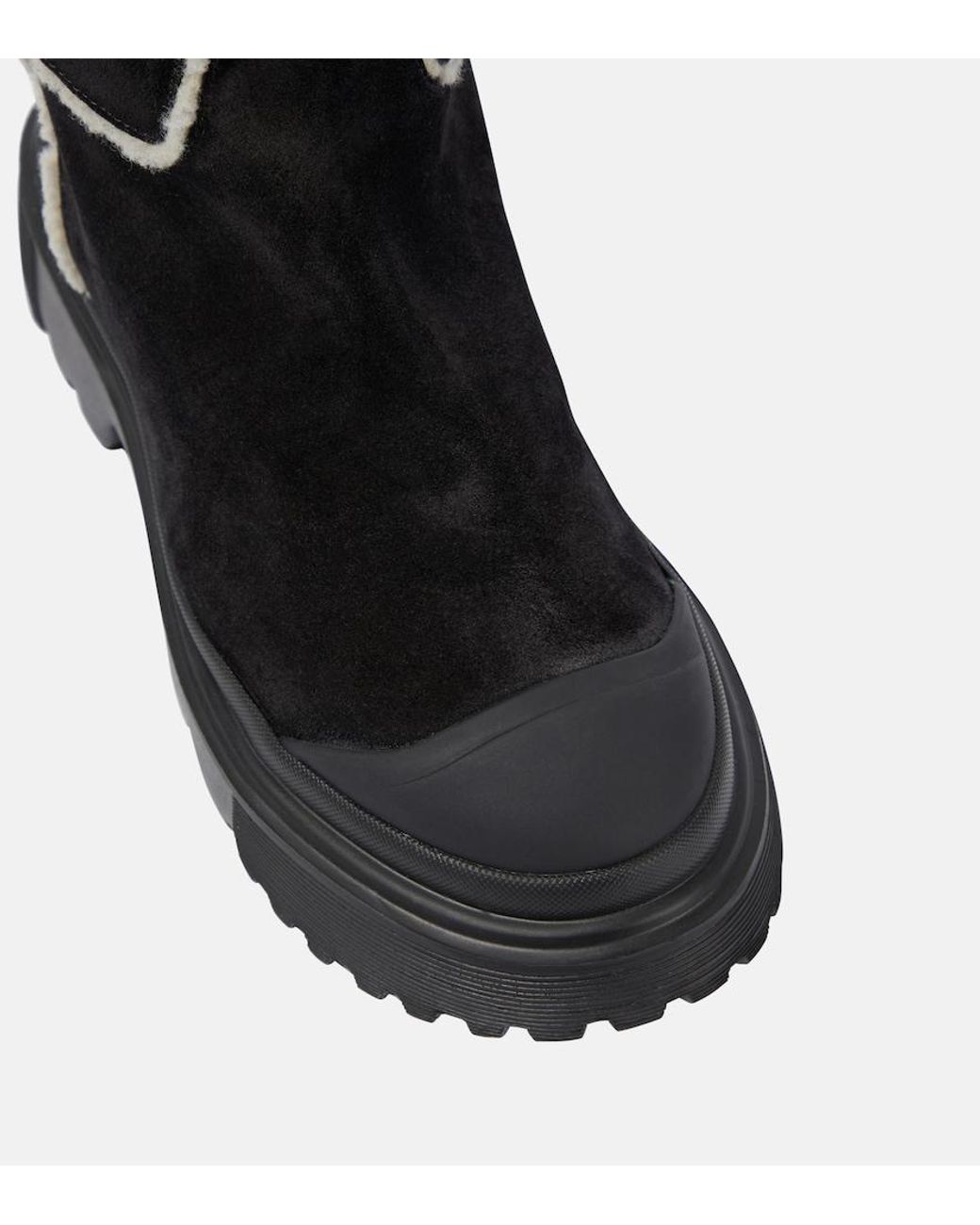 Hogan Black Chic Calfskin Ankle Boots For