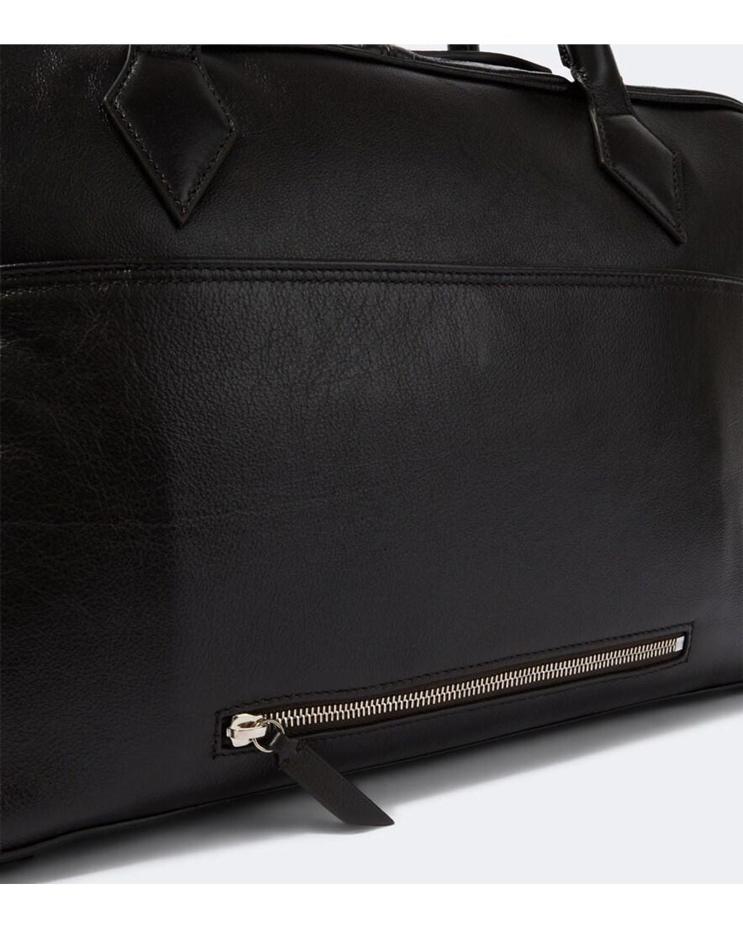 Metier Black Closer Slim Leather Briefcase for men