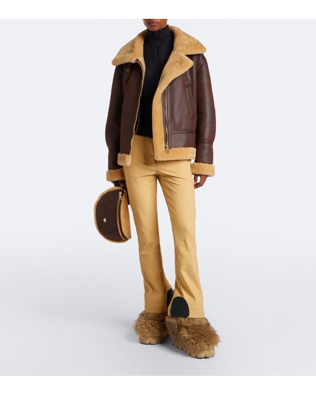 Goldbergh Brown Keisa Teddy-Trimmed Jacket