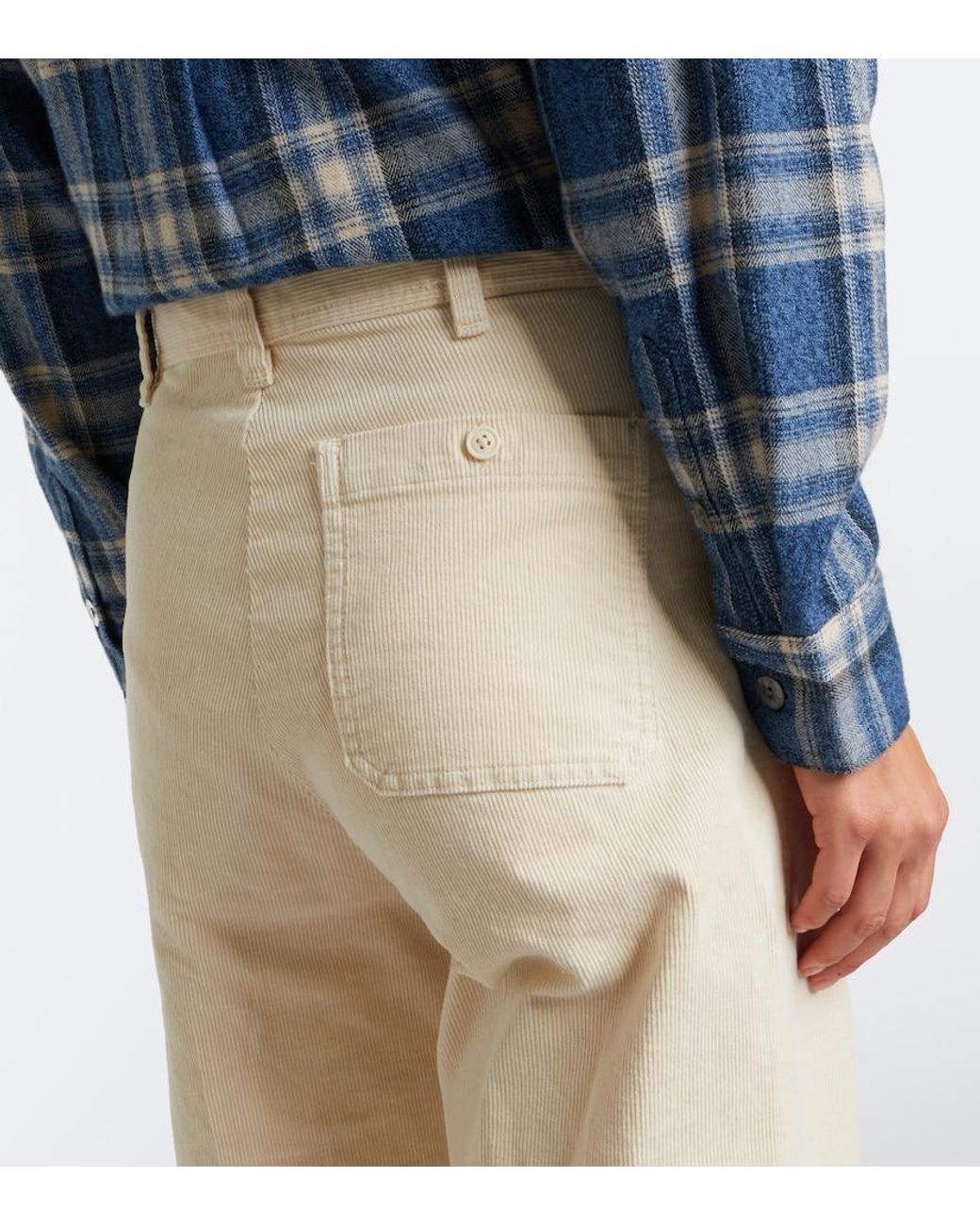 Polo Ralph Lauren Natural Cotton Corduroy Wide-Leg Pants