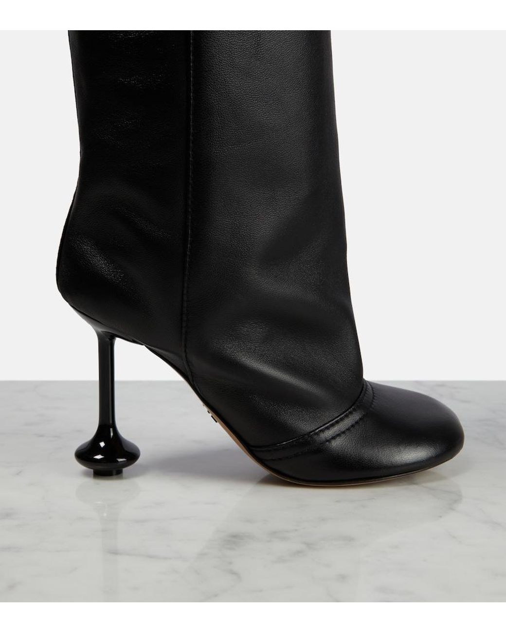 Loewe Black Lambskin Knee-High Boots