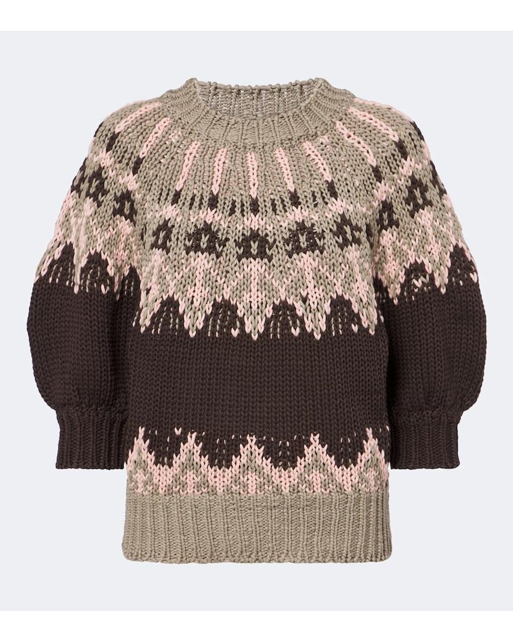 Altuzarra Multicolor Marty Fair Isle Cotton Sweater