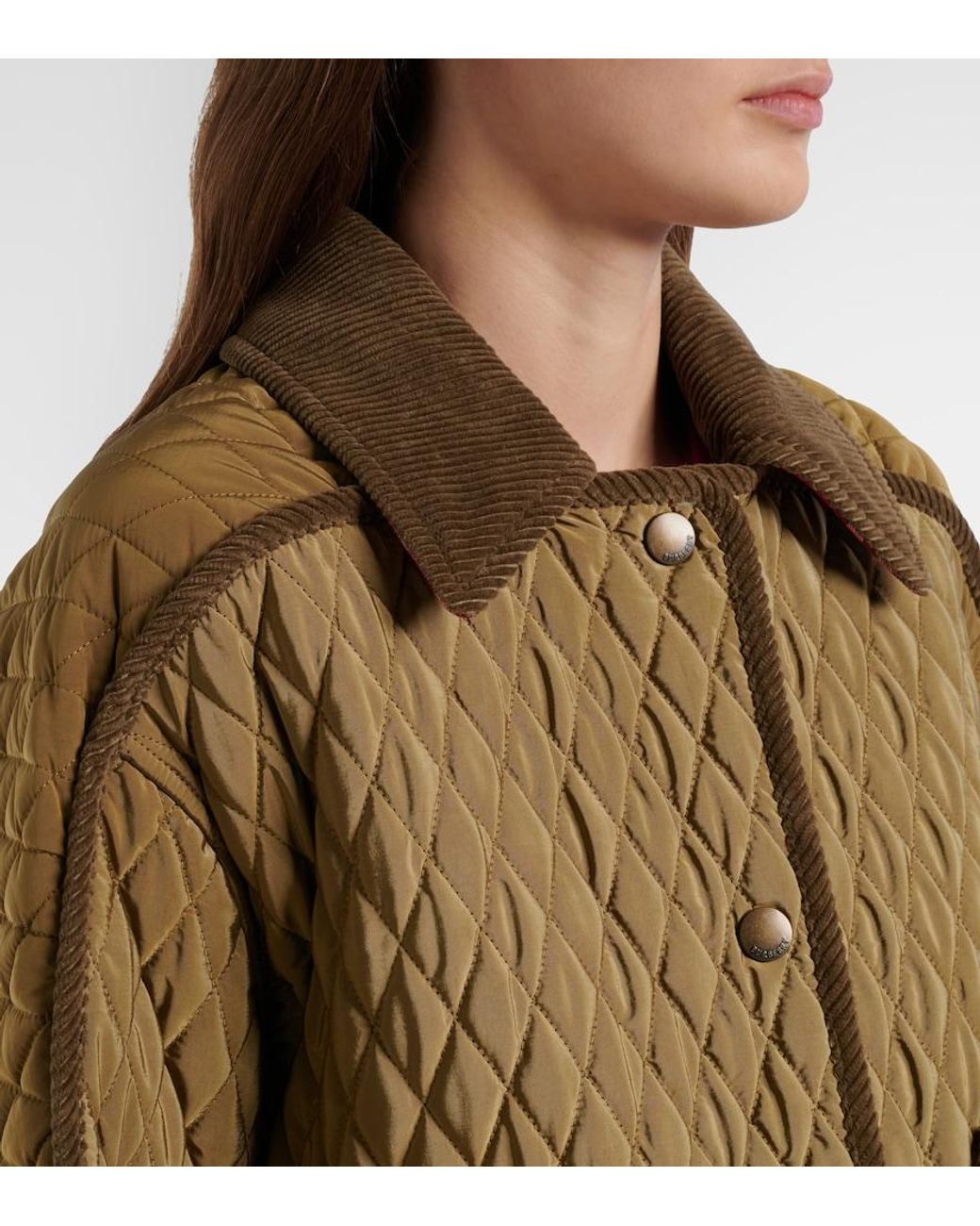 Burberry Green Floriston Quilted Jacket