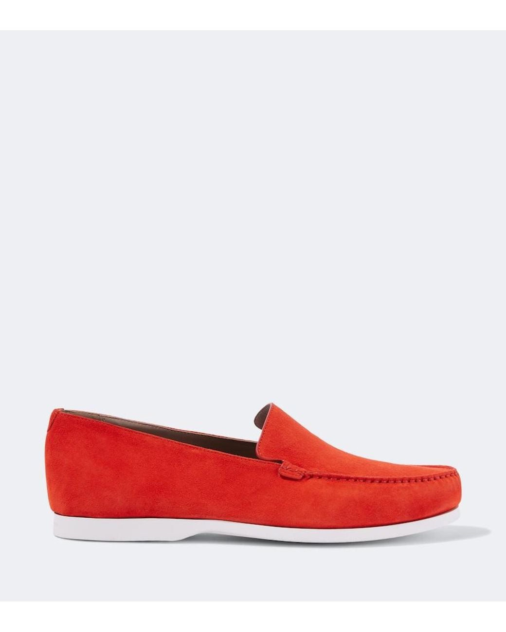 Manolo Blahnik Red Monaco Suede Loafers for men