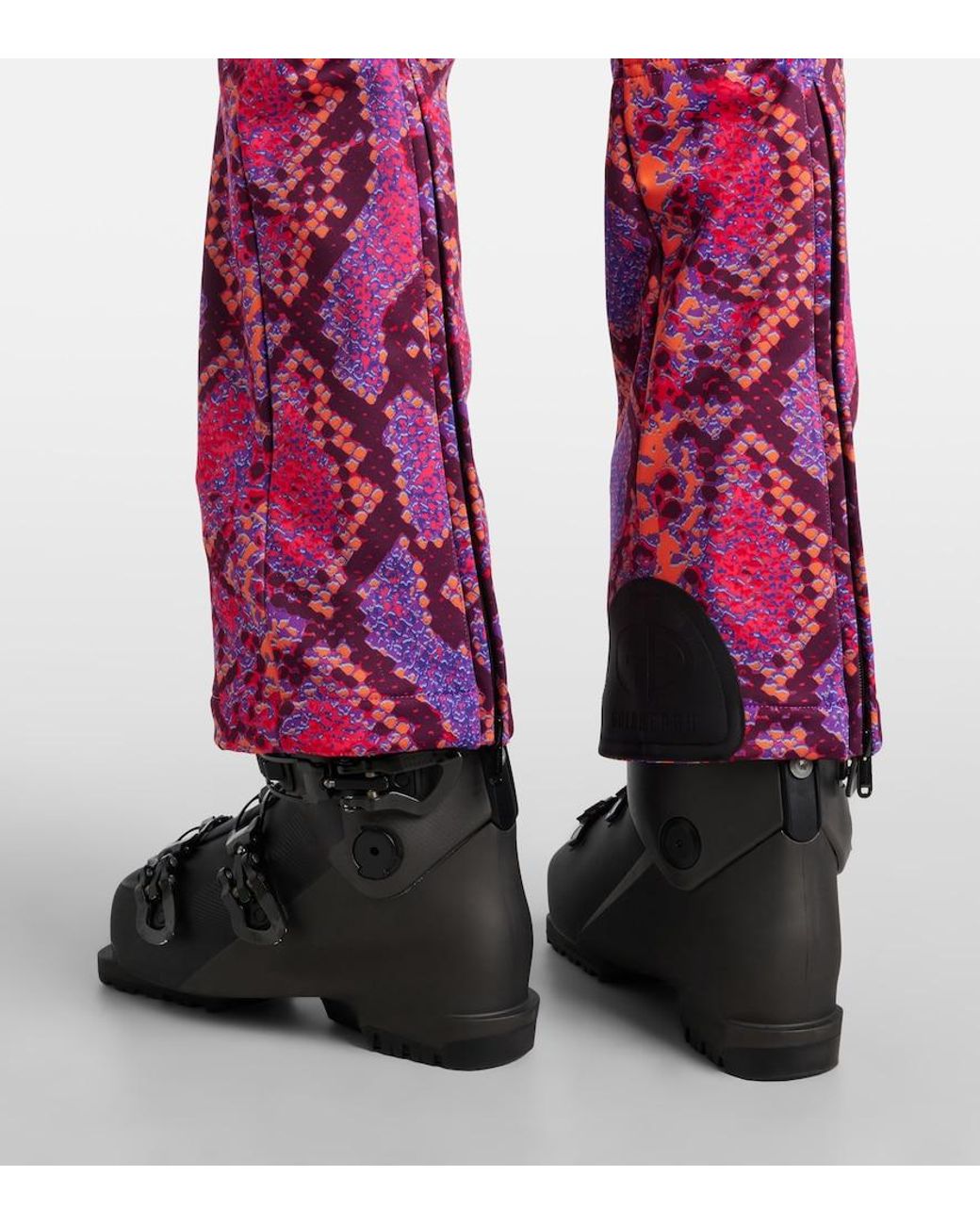Goldbergh Red Elena Snake-Effect Ski Salopettes