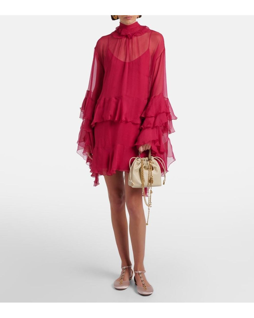 Chloé Metallic Icons Mini Leather Bucket Bag