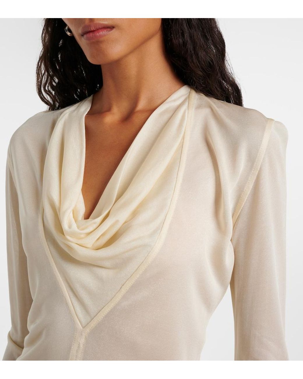 Totême White Draped Top