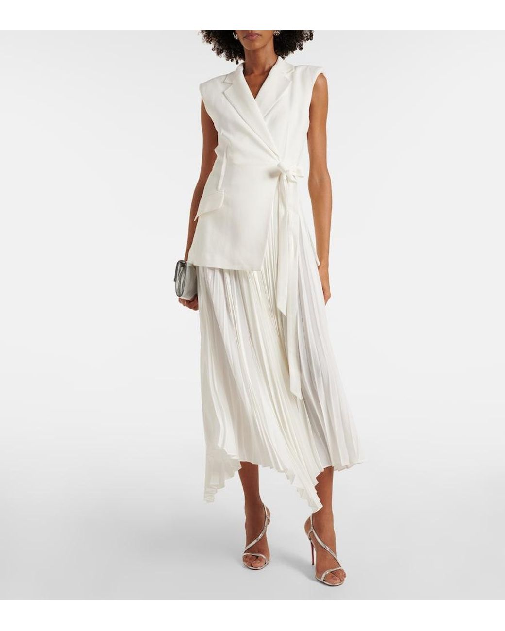 Jonathan Simkhai White Helena Blazer Dress