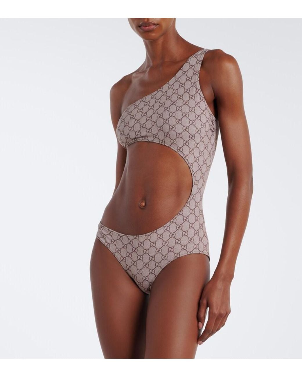 Gucci White Gg Cutout Swimsuit