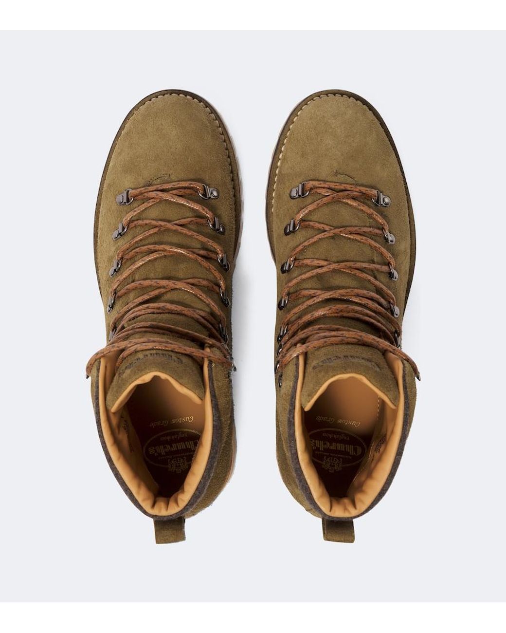 Church's Brown Poulton Suede Lace-Up Boots for men