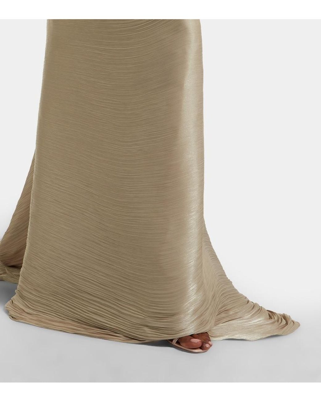 Marmar Halim Natural Ruched Gown