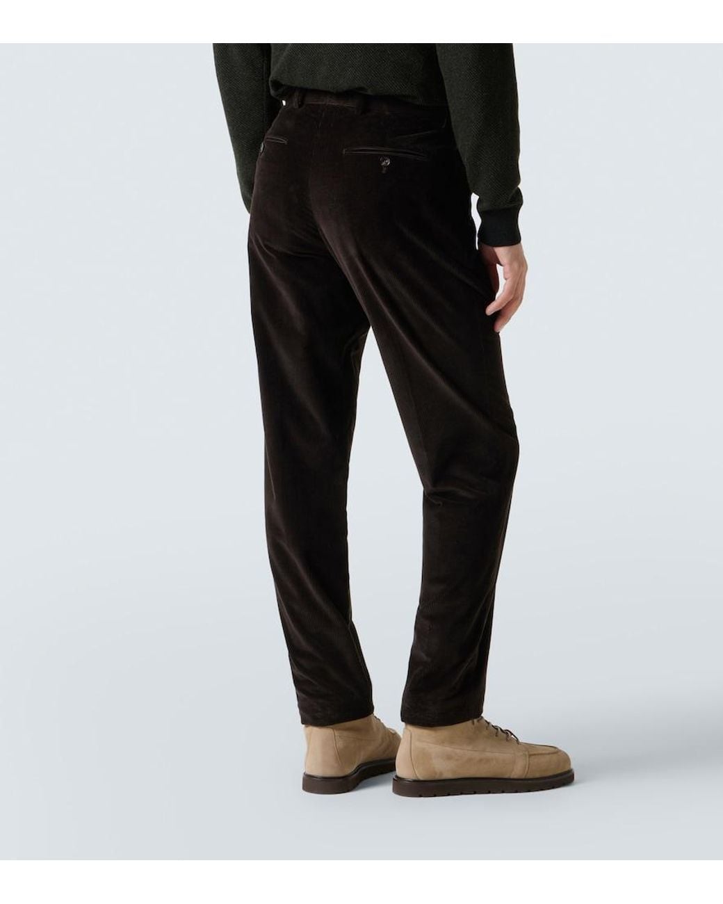 Loro Piana Black Cotton Chinos for men