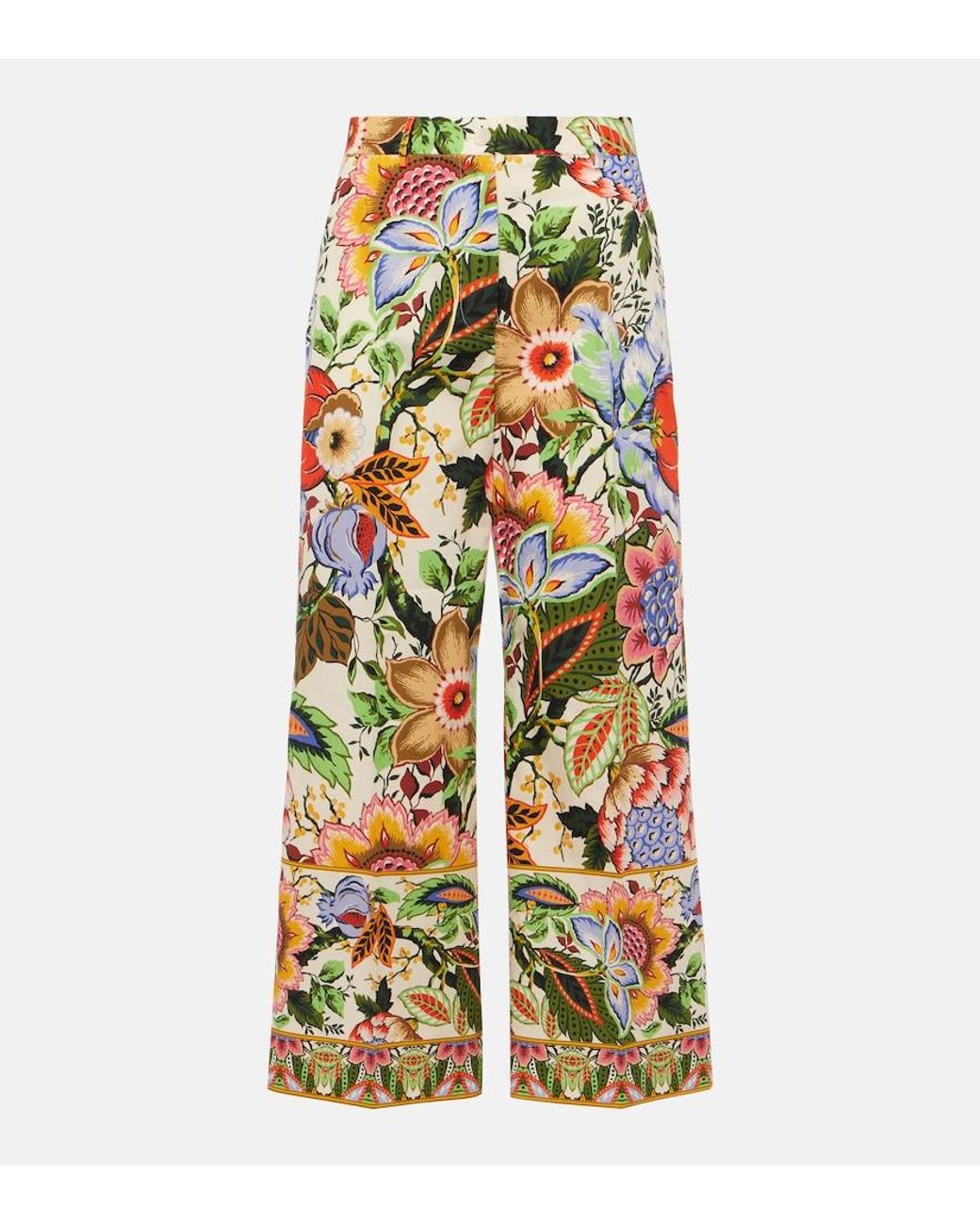 Etro Multicolor Floral Cropped Trousers
