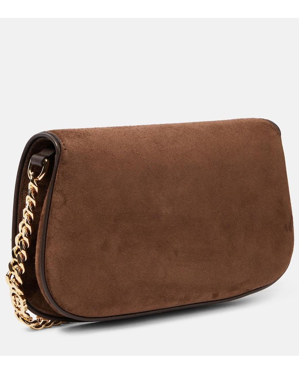 ショルダーバッグ・ポシェット GUCCI MINI BLONDIE BROWN SHOULDER BAG IN SUEDE GUCCI Blondie leather and suede shoulder bag | NET-A-PORTER