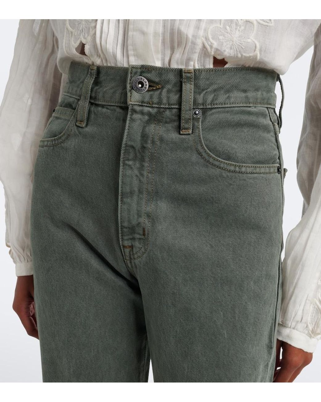 SLVRLAKE Denim Green London Straight Jeans
