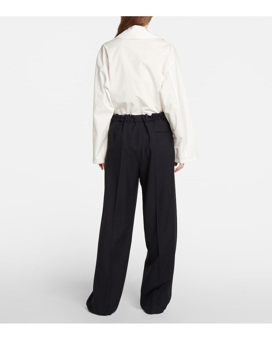 The Row Black Roan Wide-Leg Pants