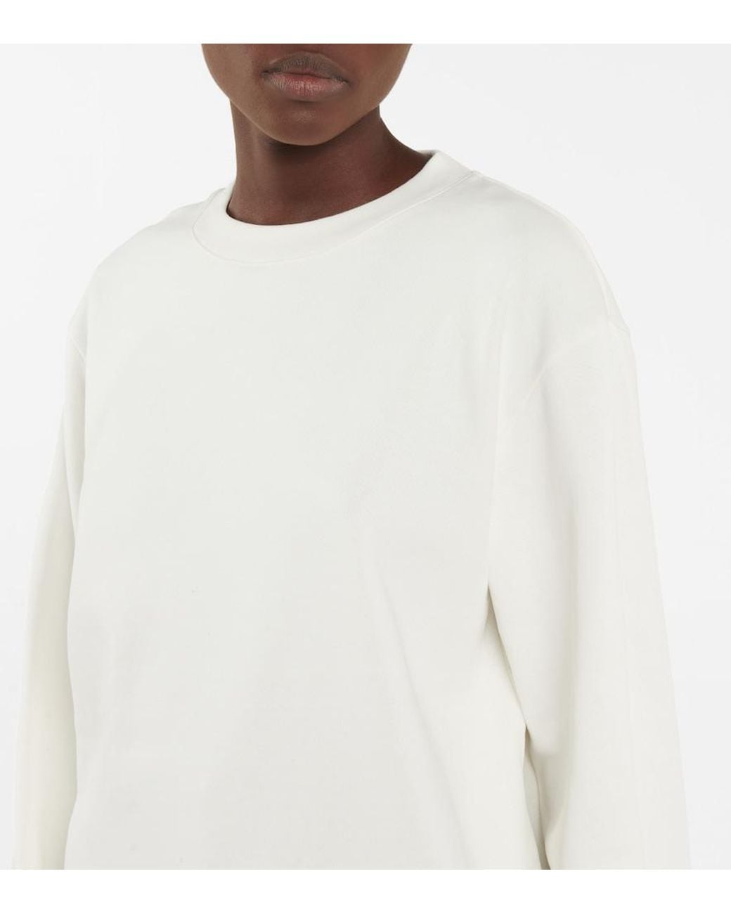 Moncler White Cotton-Blend Sweatshirt