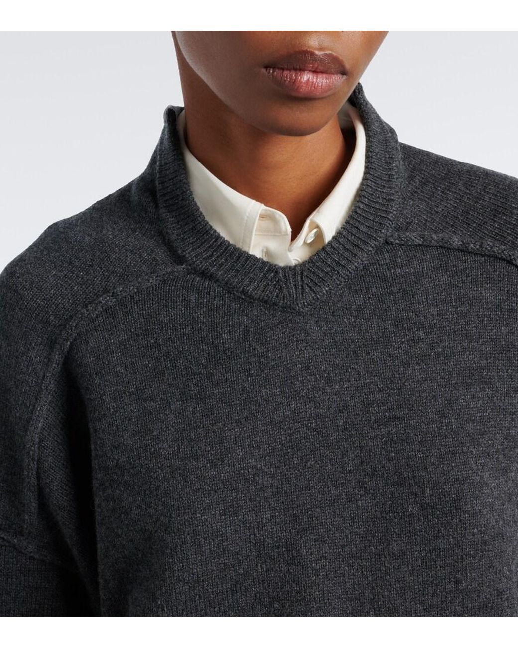 Coperni Gray Wool And Cashmere Sweater