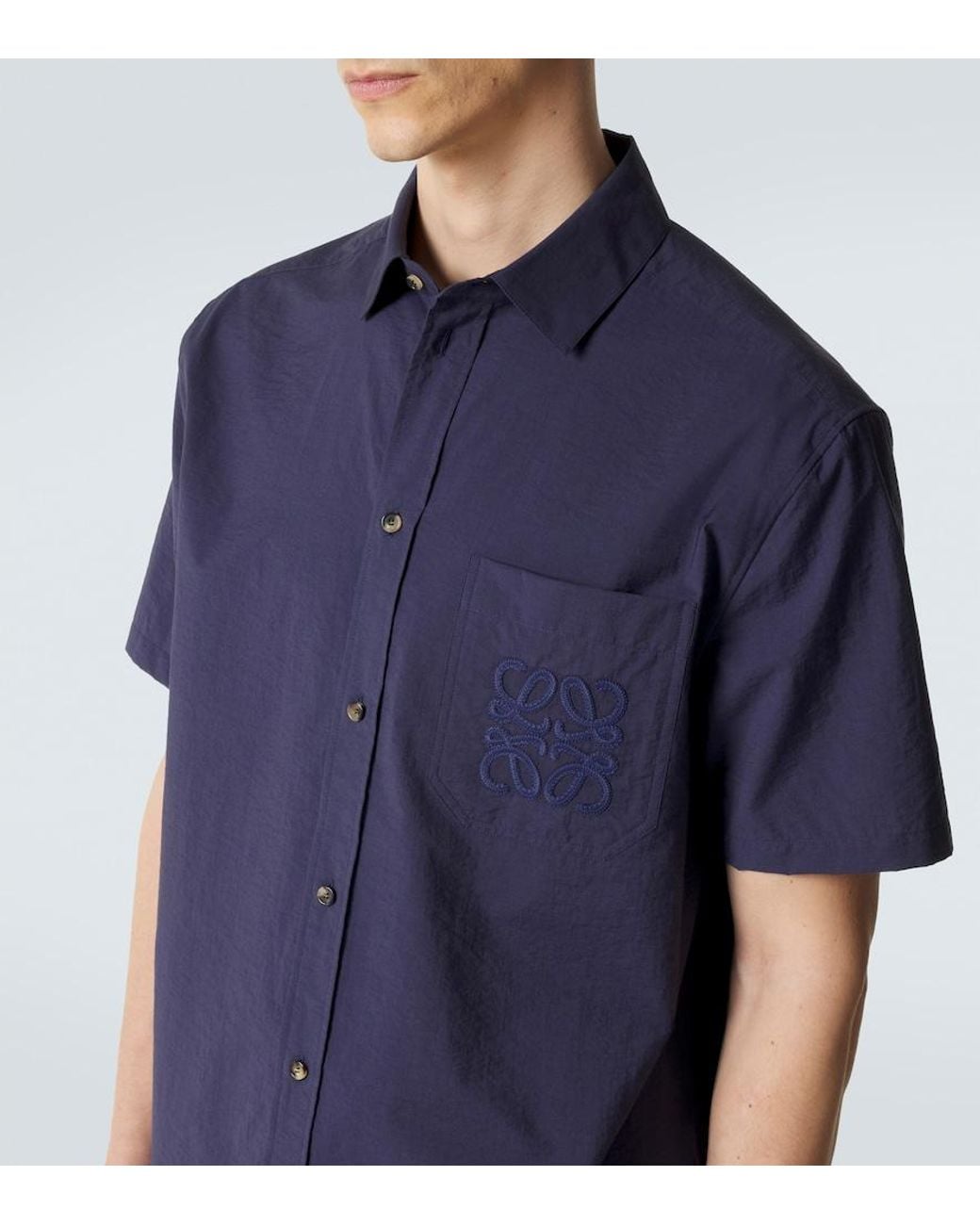 Loewe Blue Paula's Ibiza Anagram Cotton-Blend Shirt for men
