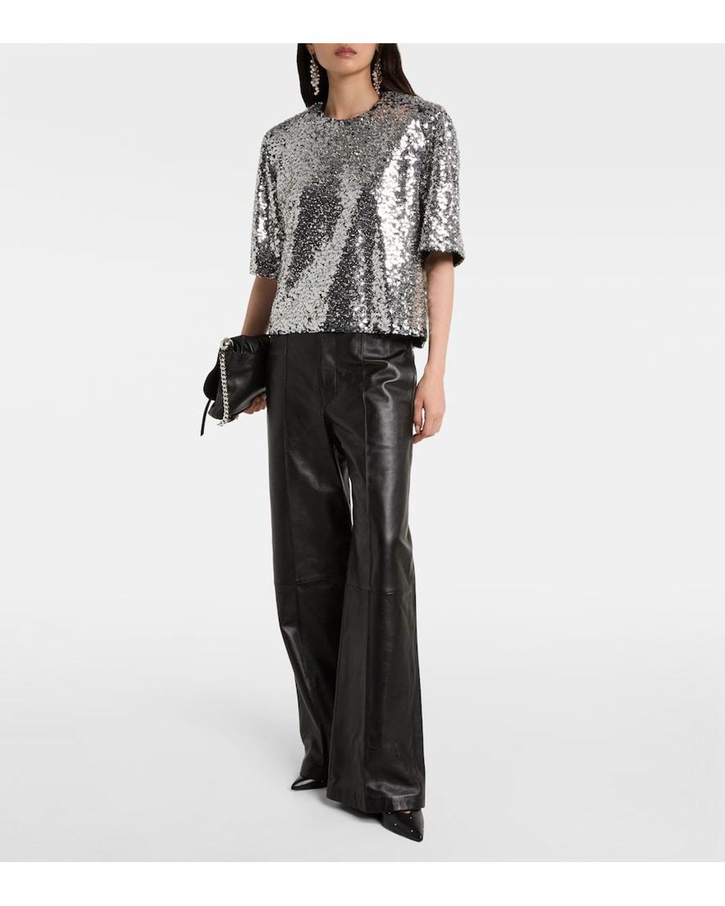 Isabel Marant Black Helga Sequined Top