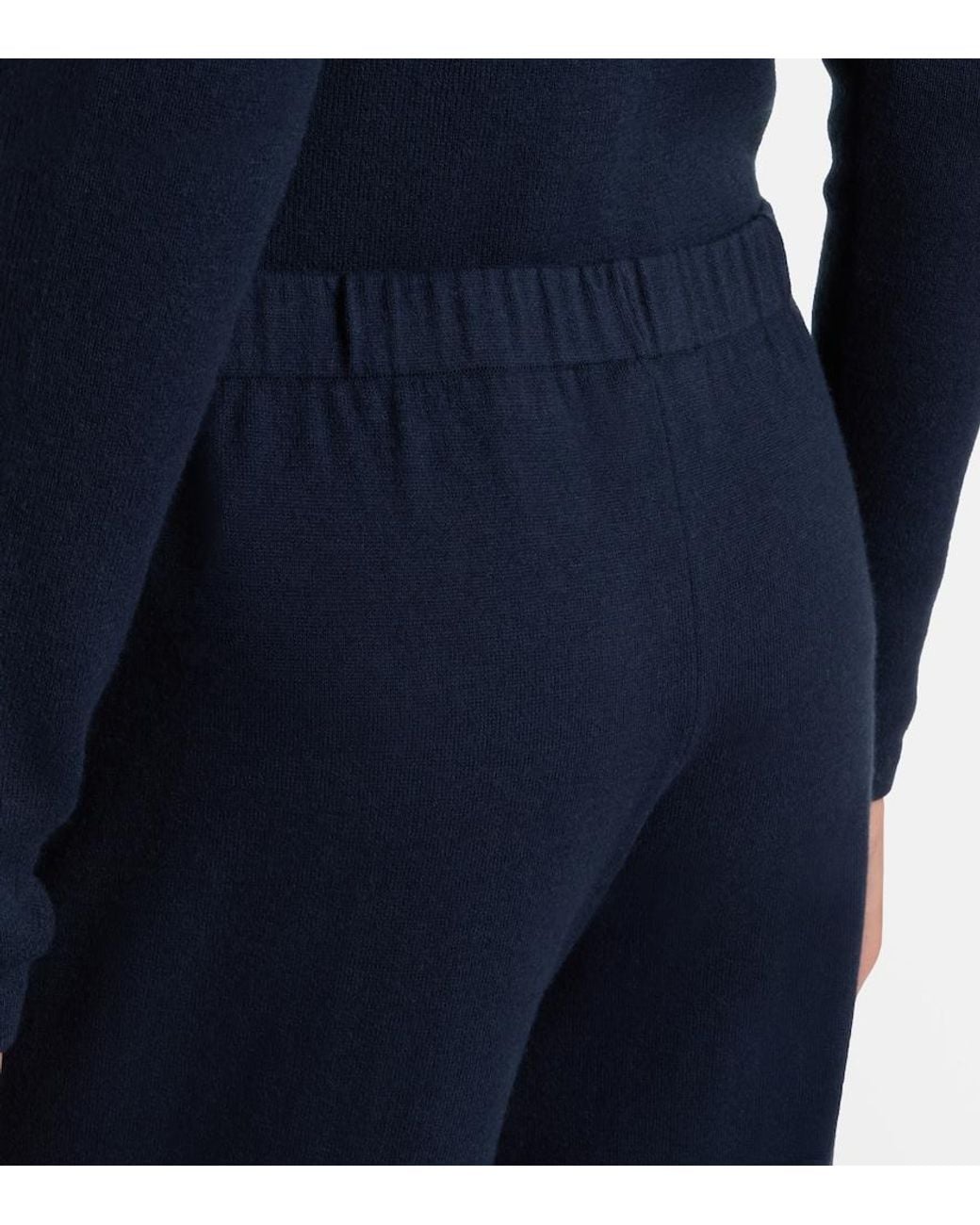 Lisa Yang Blue Aina Cotton And Cashmere Wide-Leg Pants