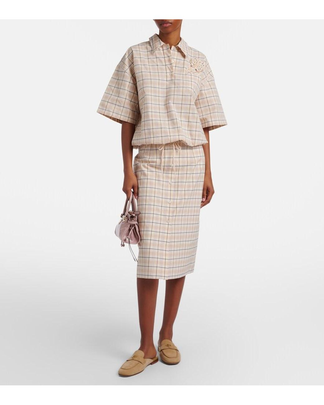 Prada Natural Suede Mules