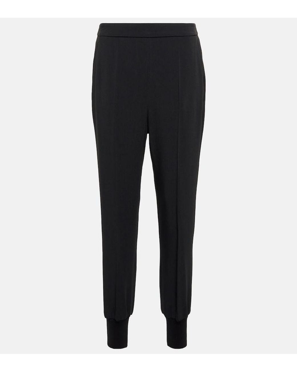 Stella McCartney Black Julia High-Rise Tapered Pants